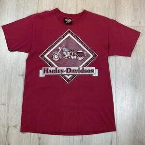 VTG 90s Harley Davidson T Shirt Mens Medium SINGLE STITCH 50th Anniversary Red